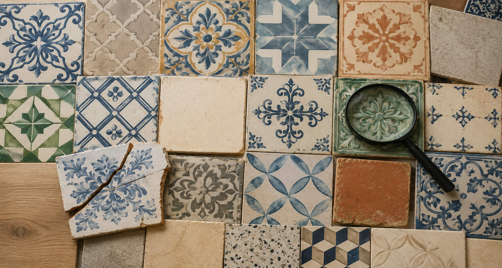 Azulejos antigos, pisos e revestimentos